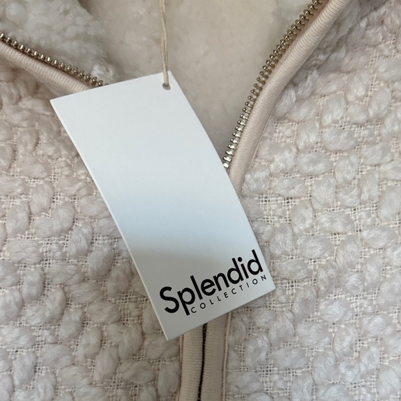 Splendid Women's Off-White Teddy Jacket - Picture 2 of 16